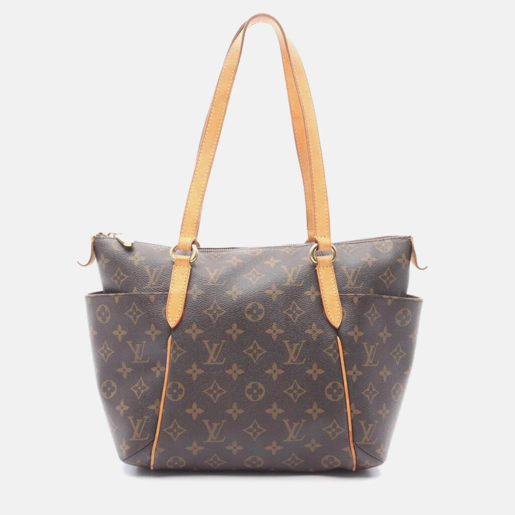 Louis Vuitton Totally Brown Monogram Canvas Leather PM Tote Louis Vuitton Totally Brown Monogram Canvas Leather PM Tote