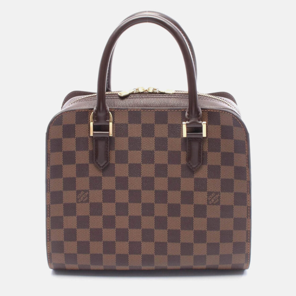 Louis Vuitton Triana Brown Damier Ebene Canvas Top Handle Bag