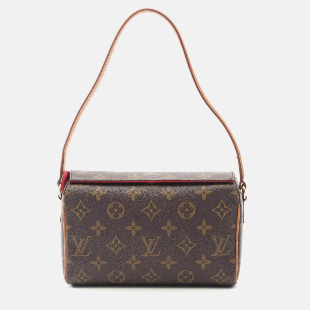 Louis Vuitton Recital Brown Monogram Canvas Leather Handbag