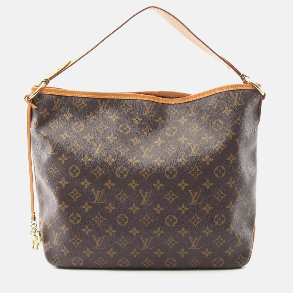 Louis Vuitton Delightful Brown Monogram Canvas Leather MM Shoulder Bag Louis Vuitton Delightful Brown Monogram Canvas Leather MM Shoulder Bag