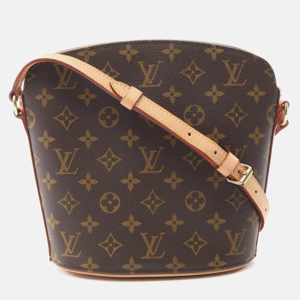 Louis Vuitton Drouot Shoulder Bag Monogram Canvas Brown