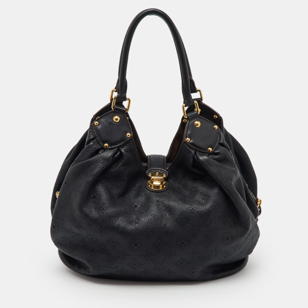 Louis Vuitton Black Monogram Mahina Leather Surya L Bag Louis Vuitton Black Monogram Mahina Leather Surya L Bag