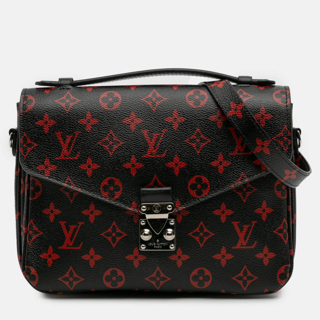Louis Vuitton Black Red Monogram Infrarouge Pochette Metis