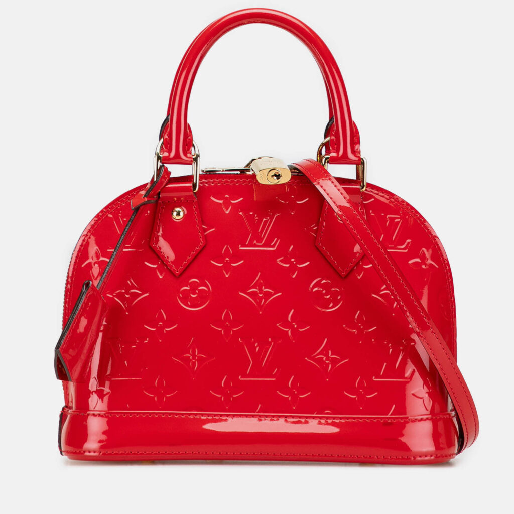 Louis Vuitton Red Monogram Vernis Alma BB Louis Vuitton Red Monogram Vernis Alma BB