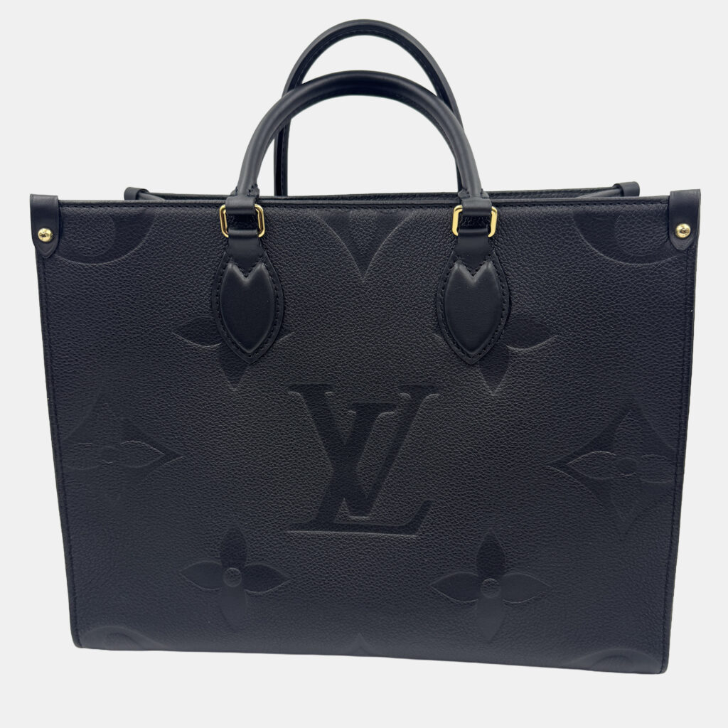Louis Vuitton Black Monogram Empriente Leather Giant Onthego MM Bag Louis Vuitton Black Monogram Empriente Leather Giant Onthego MM Bag