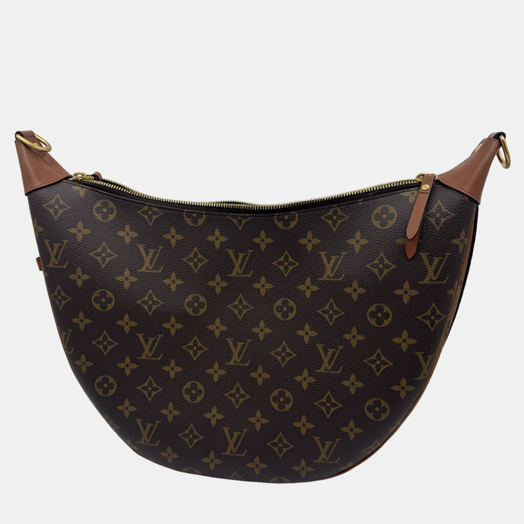 Louis Vuitton Loop Hobo Monogram Reverse Brown Coated Canvas Leather Shoulder Bag