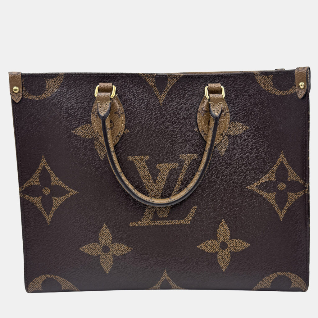 Louis Vuitton Brown Monogram Giant Reverse Canvas Onthego MM Bag