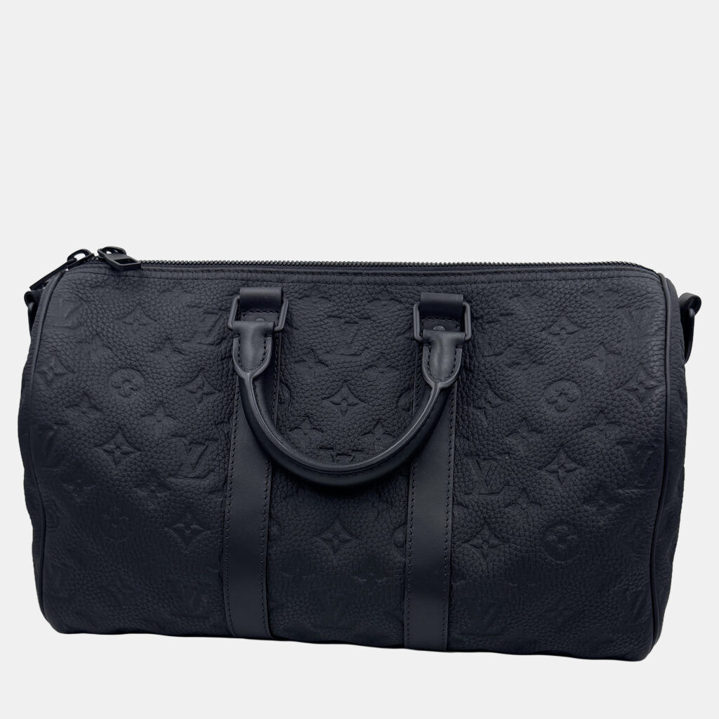 Louis Black Vuitton Monogram Taurillon Keepall Bandouliere 35 Bag