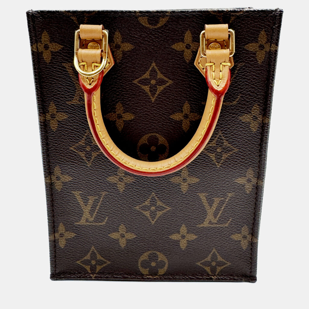 Louis Vuitton Brown Monogram Petit Sac Plat Tote Bag Louis Vuitton Brown Monogram Petit Sac Plat Tote Bag