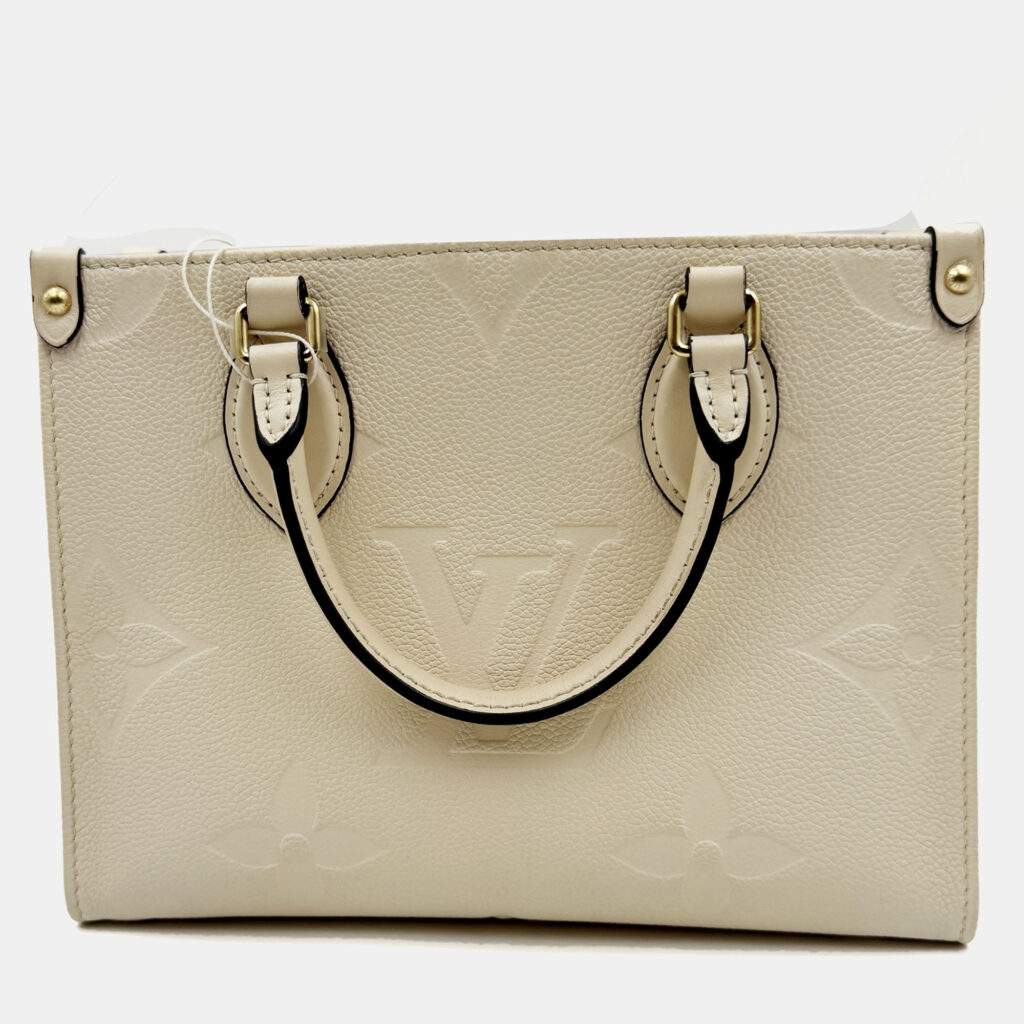 Louis Vuitton Onthego white Monogram Empreinte Leather Size PM