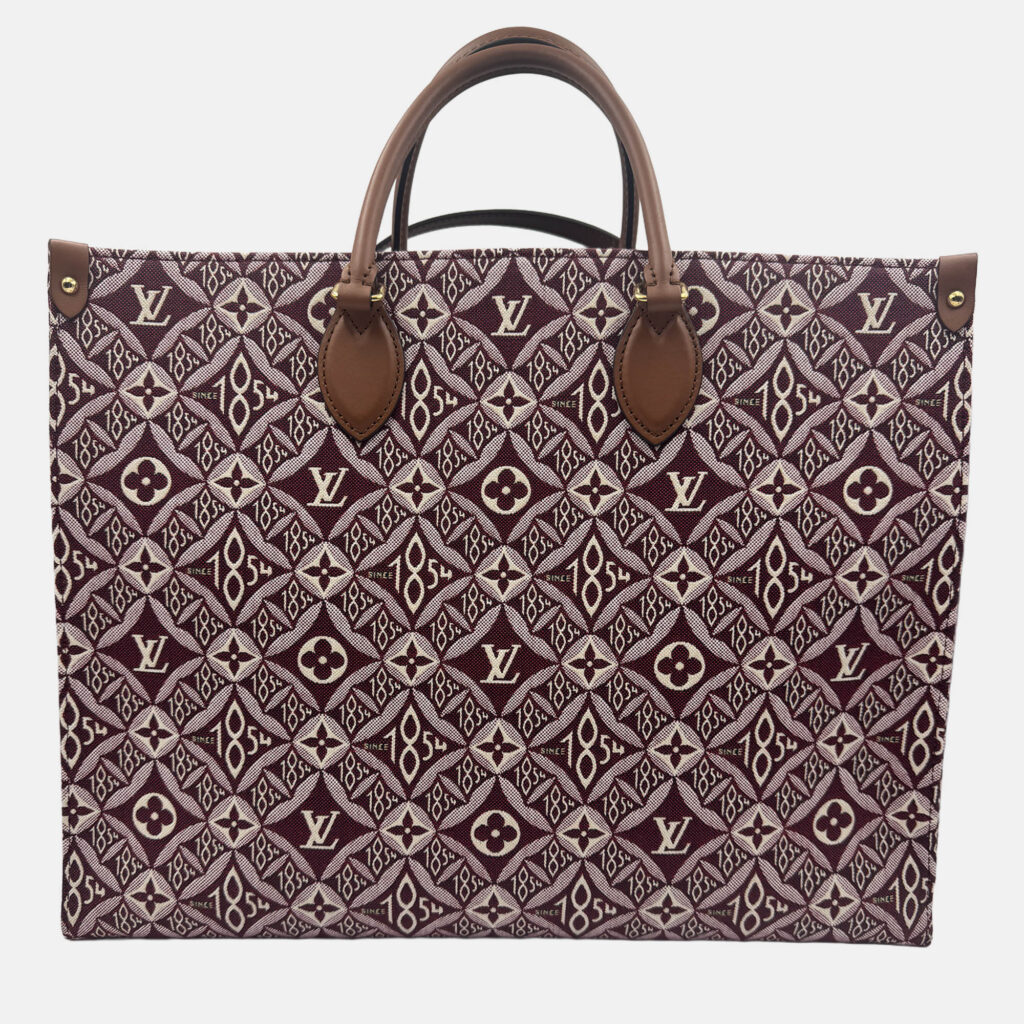 Louis Vuitton Onthego GM Monogram Jacquard Since 1854 Canvas Tote Bag Louis Vuitton Onthego GM Monogram Jacquard Since 1854 Canvas Tote Bag