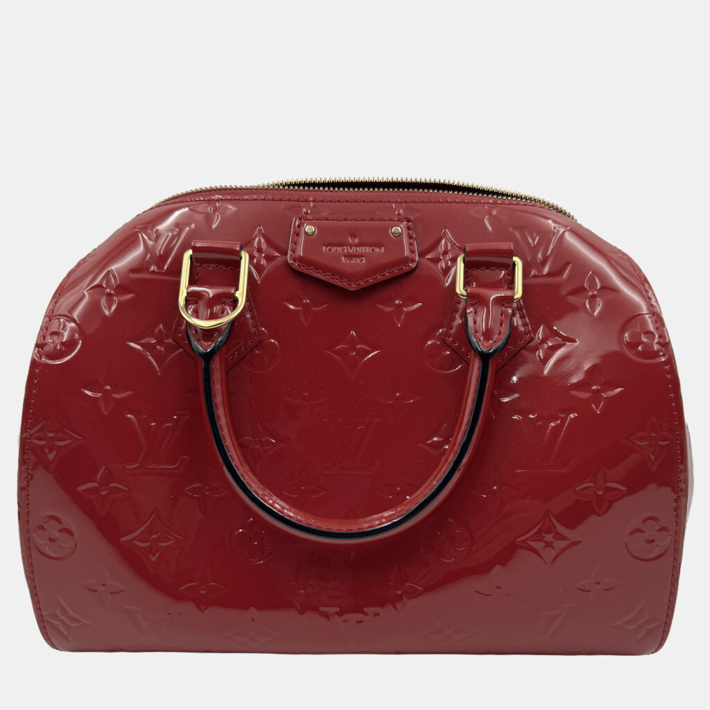 Louis Vuitton LV monogram motana peach red boston top handle Louis Vuitton LV monogram motana peach red boston top handle