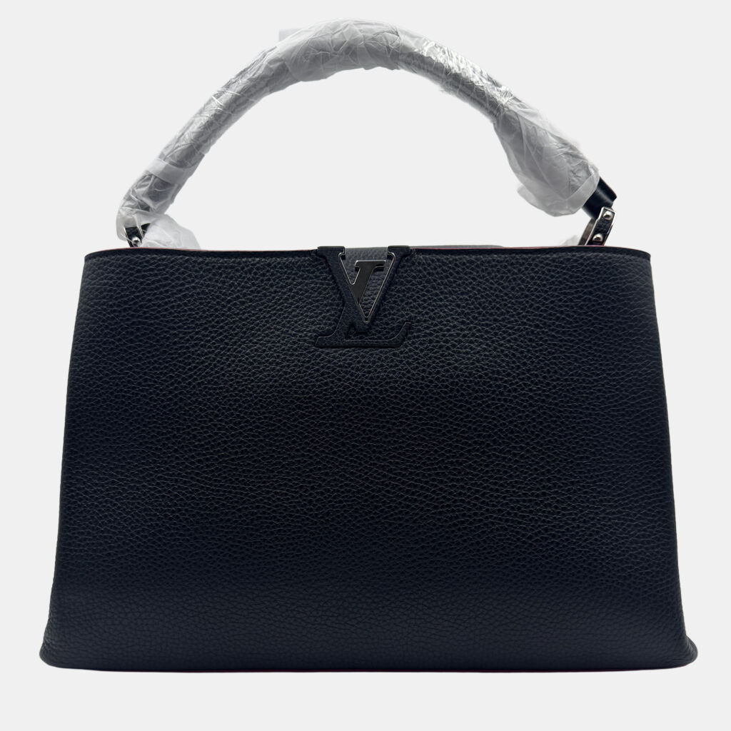 Louis Vuitton Black Taurillon Leather Capucines MM Bag Louis Vuitton Black Taurillon Leather Capucines MM Bag