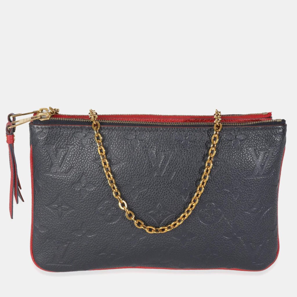 Louis Vuitton Marine Rouge Monogram Empreinte Double Zip Pochette Louis Vuitton Marine Rouge Monogram Empreinte Double Zip Pochette