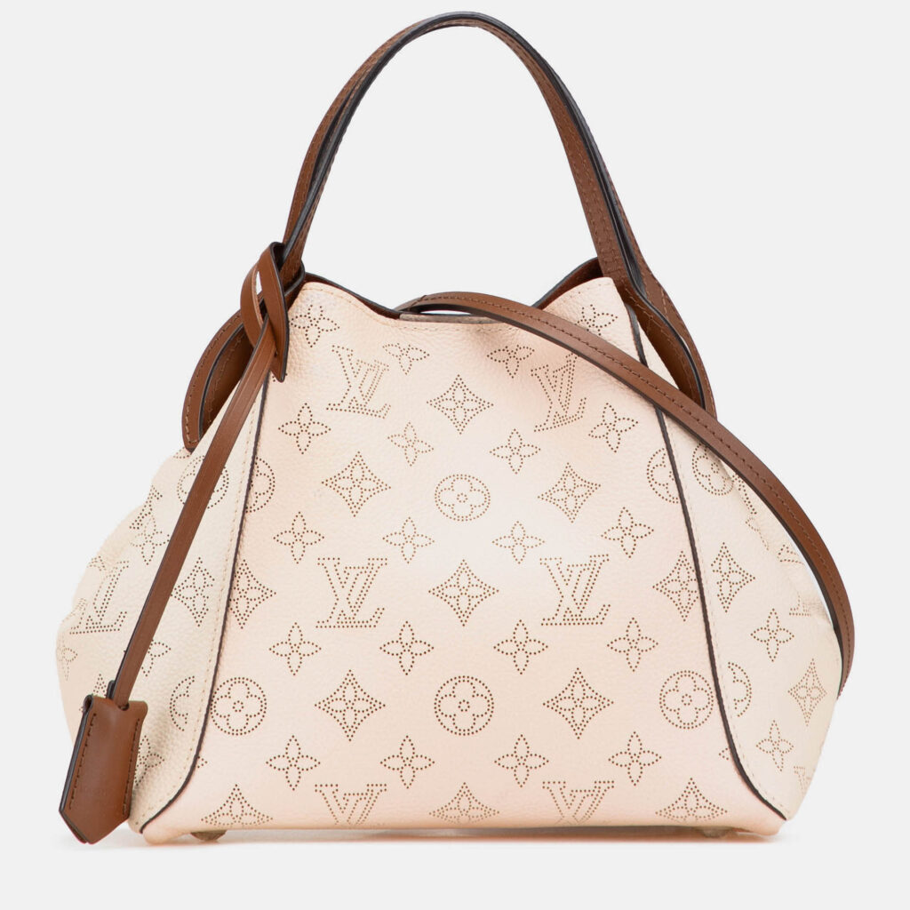 luxury-women-louis-vuitton-used-handbags-p1213730-003.jpg Louis Vuitton Beige Brown Monogram Mahina Hina PM