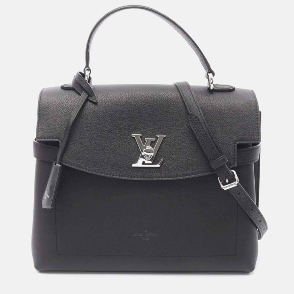 Louis Vuitton Rock Me Ever MM Black Leather Top Handle Bag Louis Vuitton Rock Me Ever MM Black Leather Top Handle Bag