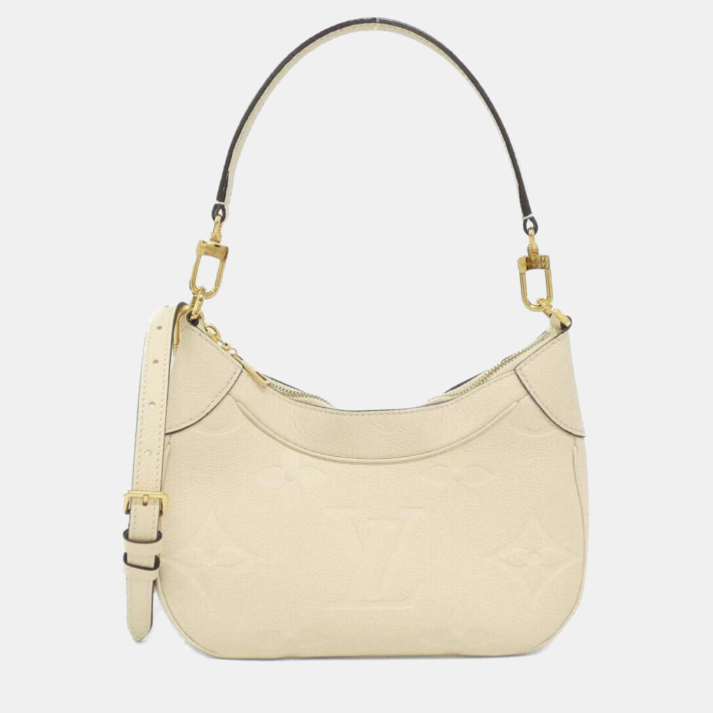 Louis Vuitton Bagatelle Cream Monogram Empreinte Leather Shoulder Bag Louis Vuitton Bagatelle Cream Monogram Empreinte Leather Shoulder Bag