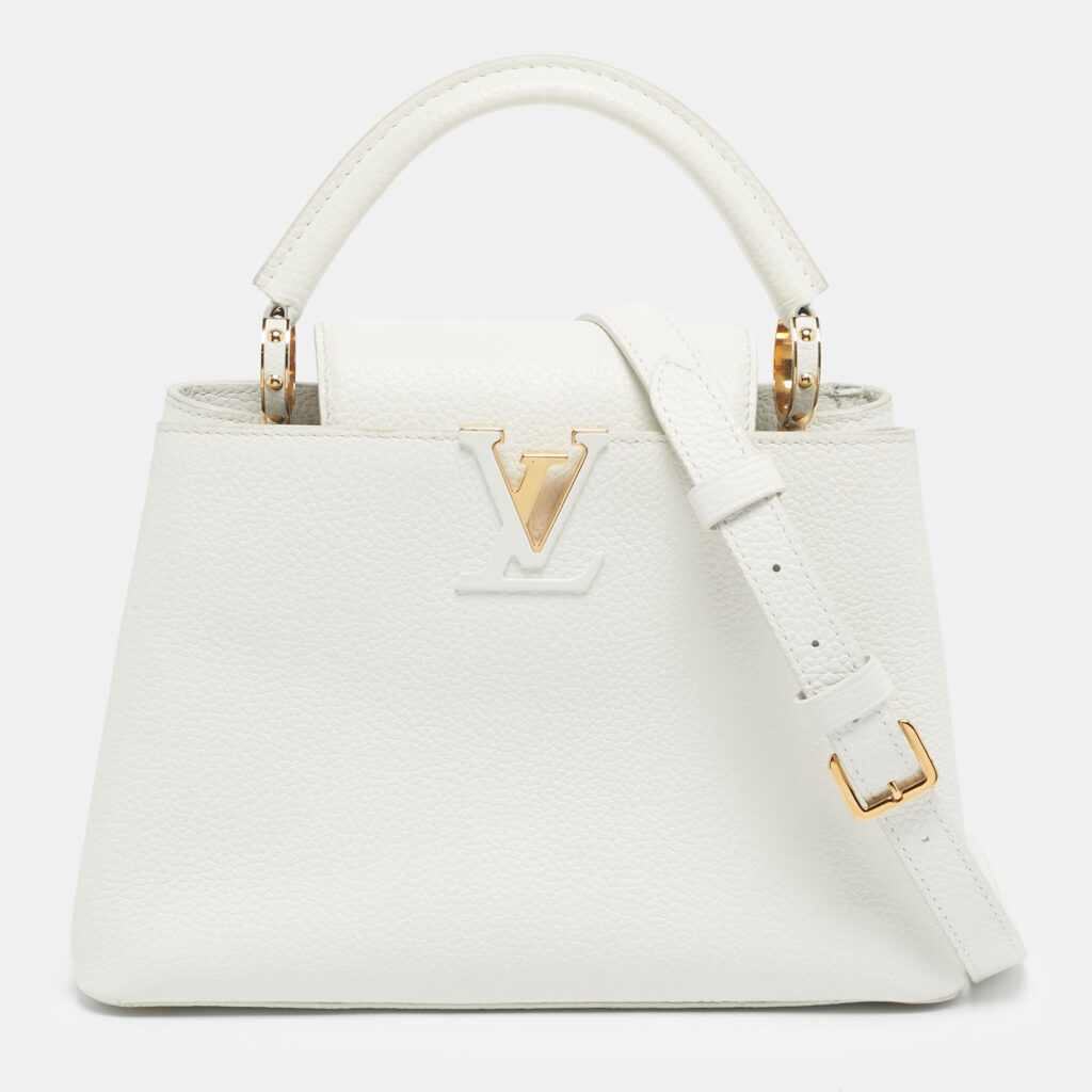 Louis Vuitton White Leather Capucines BB Bag Louis Vuitton White Leather Capucines BB Bag