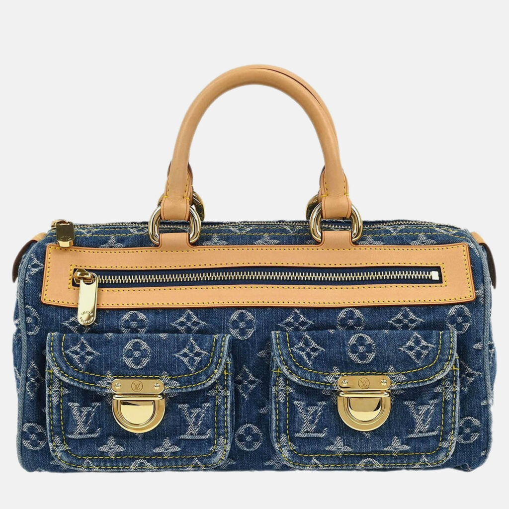 Louis Vuitton Neo Speedy Blue Monogram Denim Handbag Louis Vuitton Neo Speedy Blue Monogram Denim Handbag