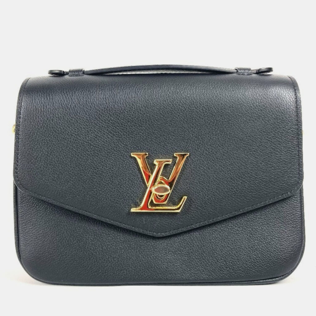 Louis Vuitton Oxford Lockme Black Leather Crossbody Bag