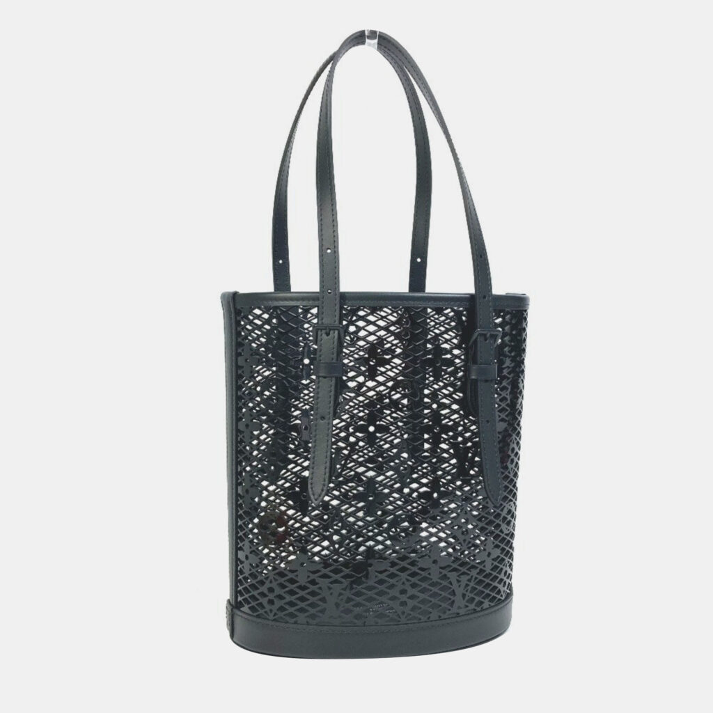 Louis Vuitton Lace Bucket Black Monogram Leather Shoulder Bag