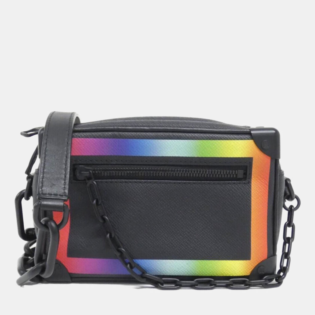 Louis Vuitton Mini Soft Trunk Rainbow Taiga Shoulder Bag Louis Vuitton Mini Soft Trunk Rainbow Taiga Shoulder Bag