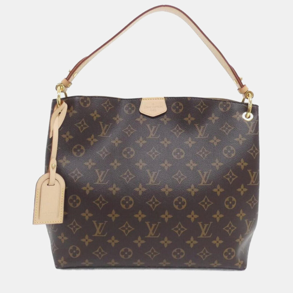 Louis Vuitton Graceful PM Brown Monogram Canvas Shoulder Bag