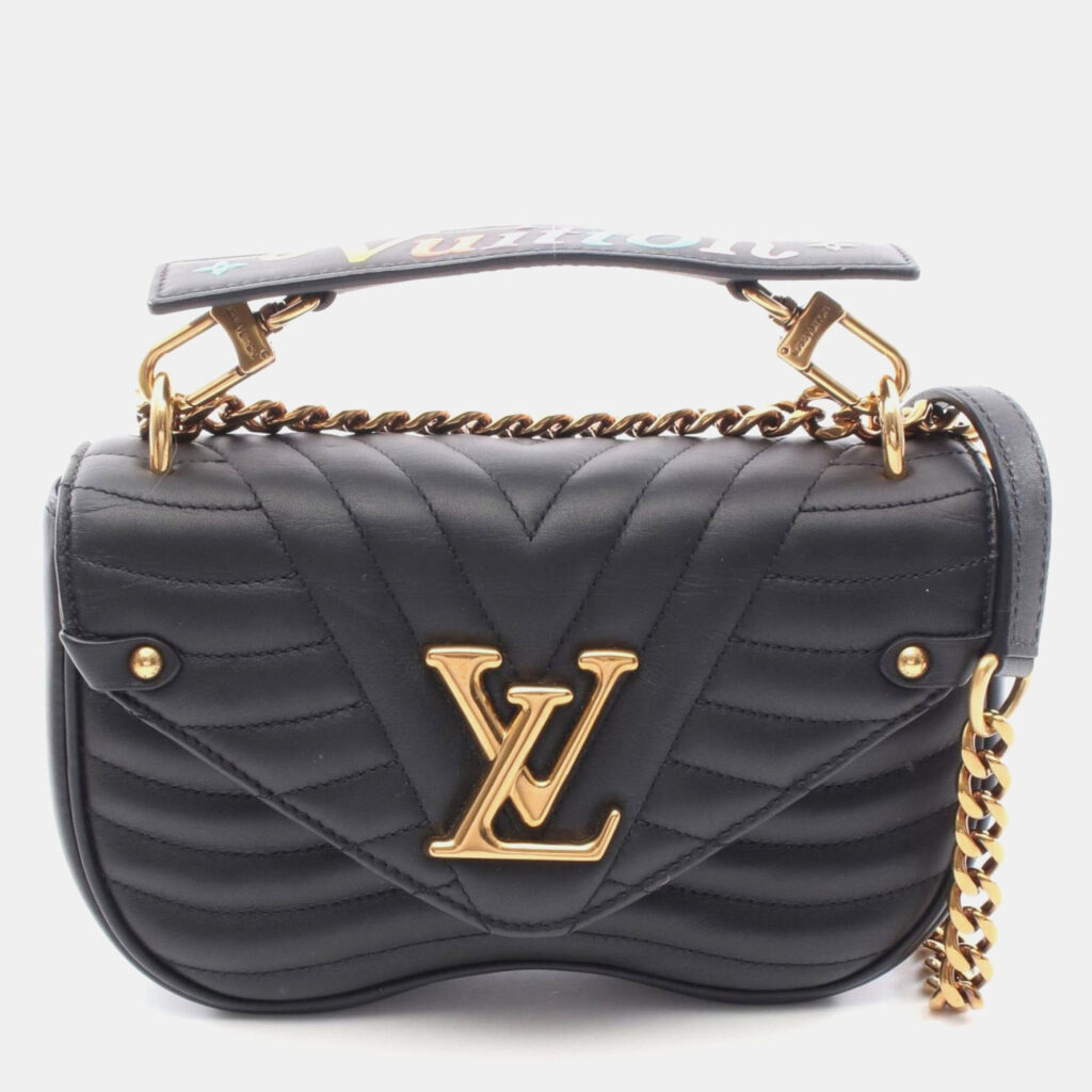 Louis Vuitton New Wave Chain PM Black Leather Shoulder Bag Louis Vuitton New Wave Chain PM Black Leather Shoulder Bag