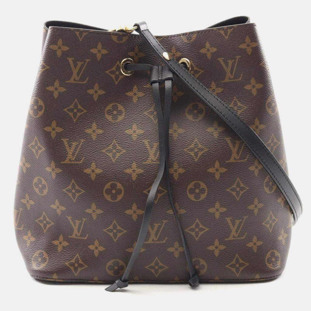 Louis Vuitton Neonoe Monogram Brown/Black Coated Canvas Leather Shoulder Bag