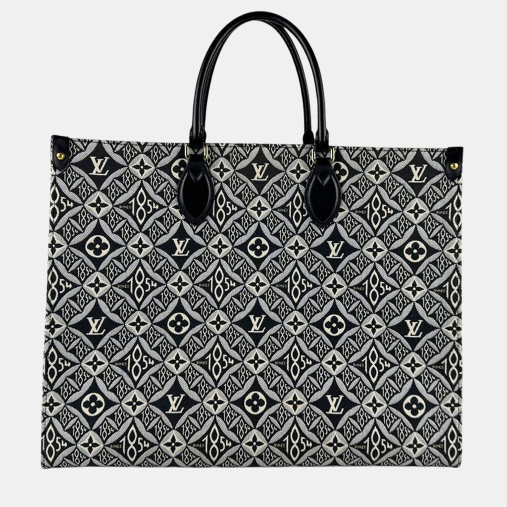 Louis Vuitton On The Go GM Black Monogram Jacquard Shoulder Bag