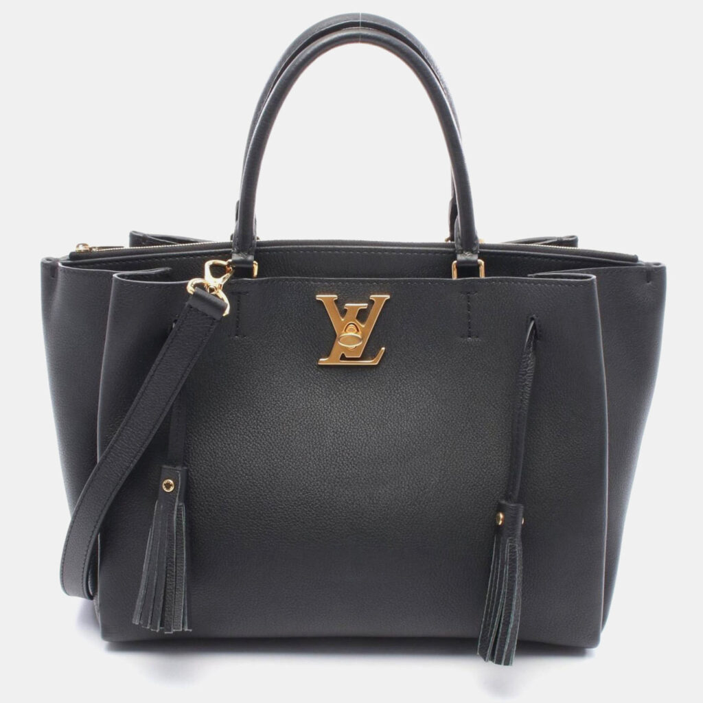 Louis Vuitton Rockmeat Black Leather Tote Bag