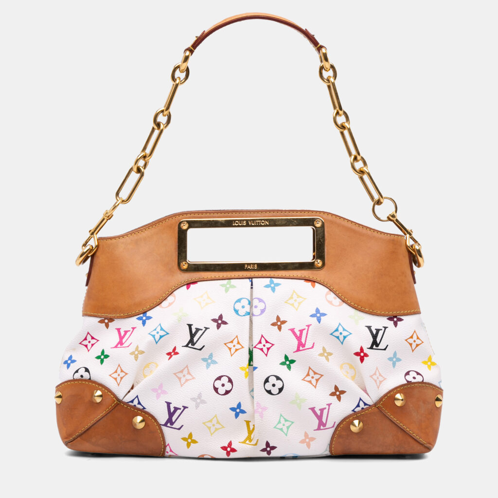 Louis Vuitton White Monogram Multicolore Judy MM Louis Vuitton White Monogram Multicolore Judy MM