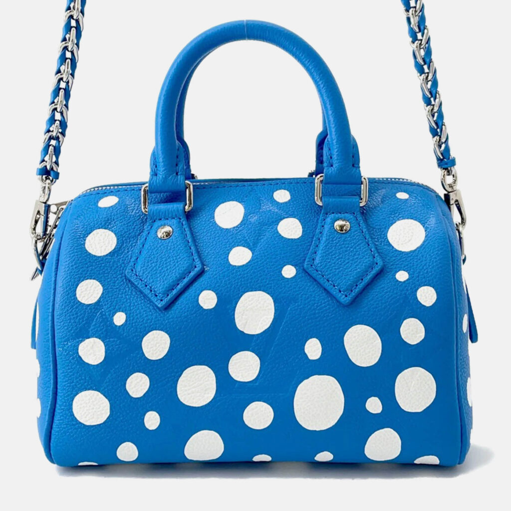 Louis Vuitton Lvxyk Speedy Bandouliere Blue Monogram Empreinte Leather Size 20 Louis Vuitton Lvxyk Speedy Bandouliere Blue Monogram Empreinte Leather Size 20