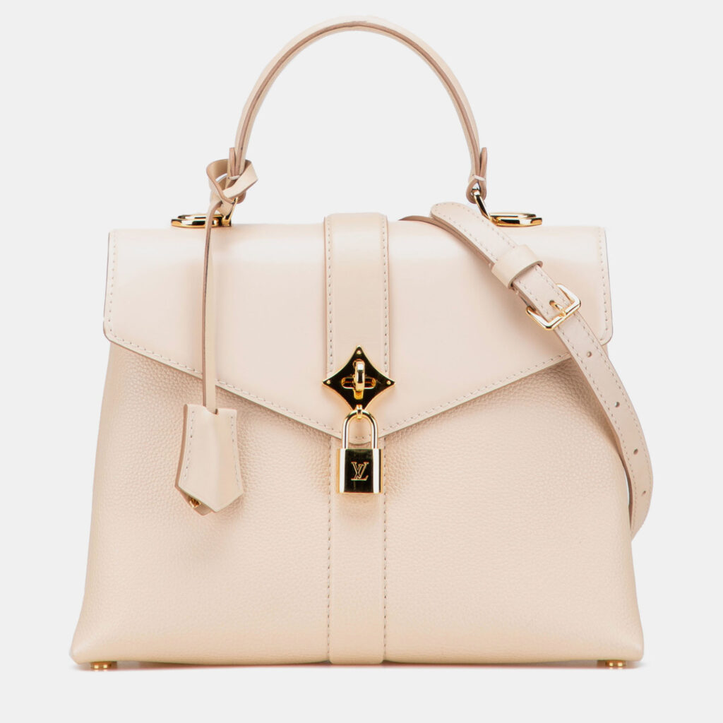 Louis Vuitton Beige Grained Smooth Calfskin Rose Des Vents PM Louis Vuitton Beige Grained Smooth Calfskin Rose Des Vents PM
