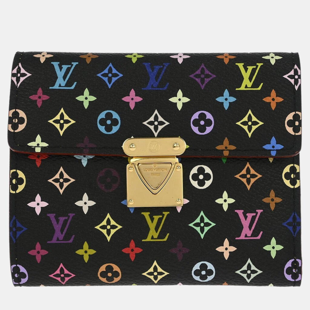 luxury-women-louis-vuitton-used-handbags-p1217029-004-1.jpg Louis Vuitton Black Multicolor Portefeuille Koala Wallet