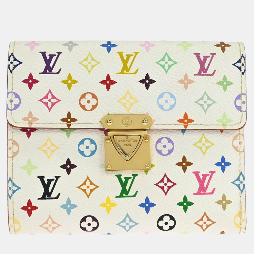 luxury-women-louis-vuitton-used-handbags-p1217043-003-1.jpg Louis Vuitton White Multicolor Portefeuille Koala Wallet