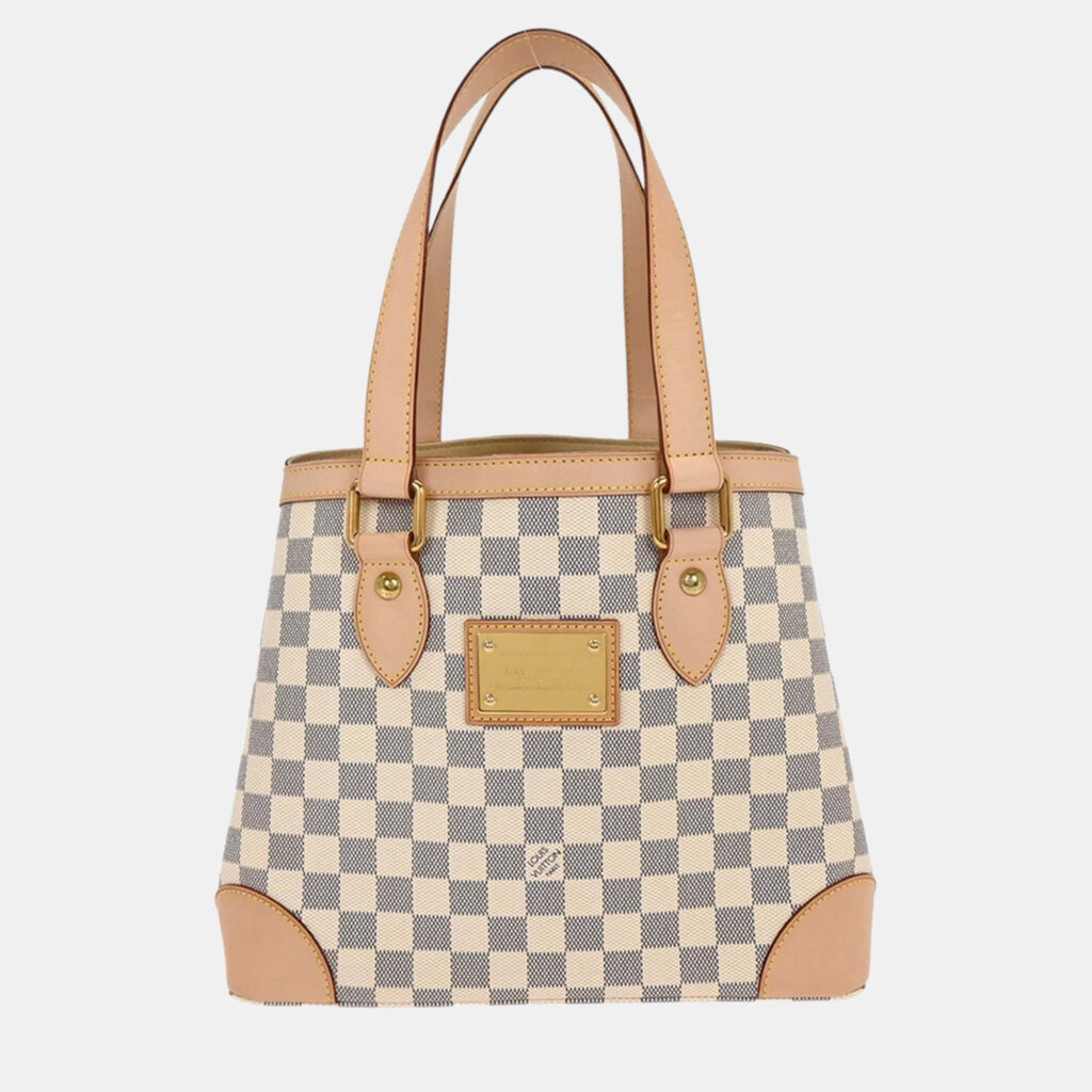 luxury-women-louis-vuitton-used-handbags-p1217059-006.jpg Louis Vuitton Damier Azur Hampstead PM Tote Handbag