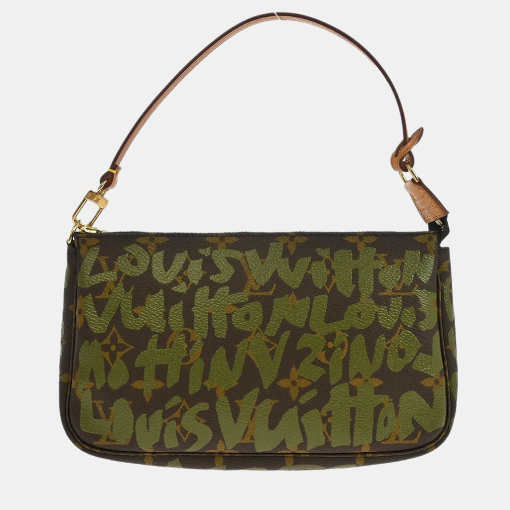 Louis Vuitton khaki Graffiti Pochette Accessoires Handbag Louis Vuitton khaki Graffiti Pochette Accessoires Handbag
