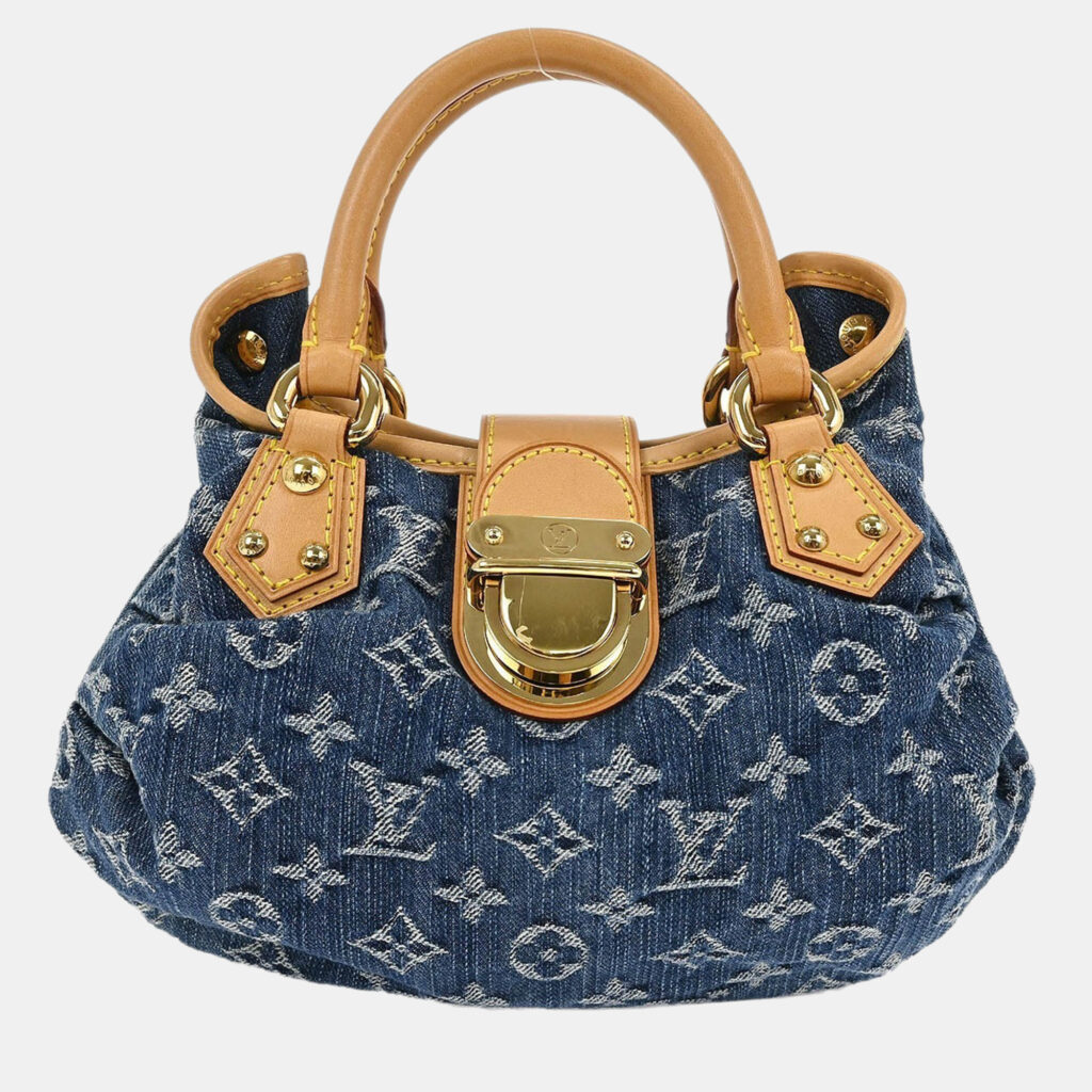 luxury-women-louis-vuitton-used-handbags-p1217075-006-1.jpg Louis Vuitton Blue Monogram Denim Pleaty Handbag