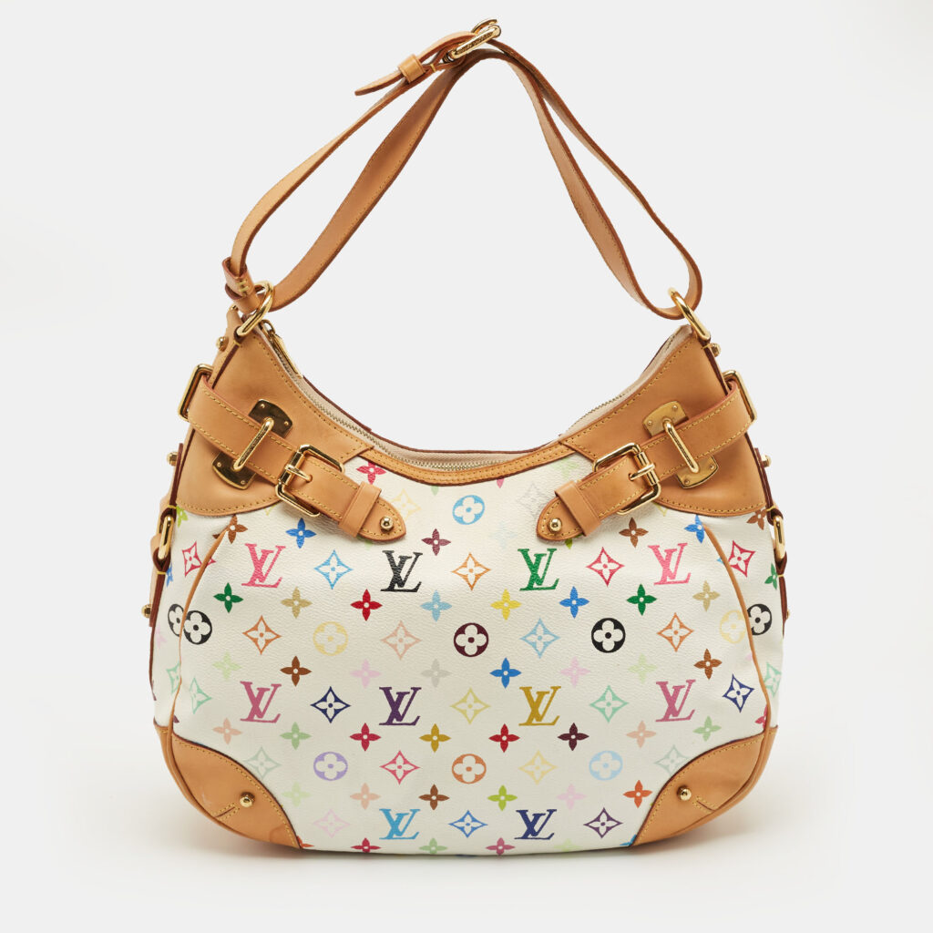 luxury-women-louis-vuitton-used-handbags-p1217119-014.jpg Louis Vuitton White Multicolor Monogram Canvas Greta Bag