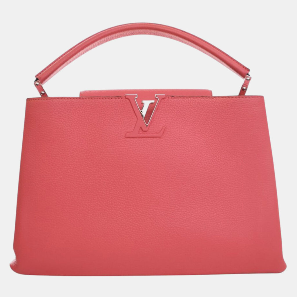 luxury-women-louis-vuitton-used-handbags-p1217695-008.jpg Louis Vuitton Pink Taurillon Capucines MM
