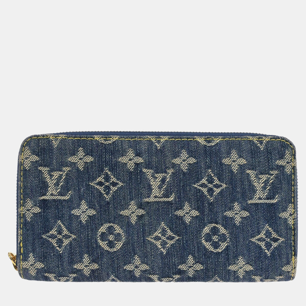 Louis Vuitton Blue Monogram Denim Zippy Wallet Louis Vuitton Blue Monogram Denim Zippy Wallet