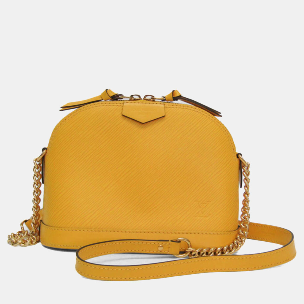 Louis Vuitton Epi Alma mini Shoulder Bag Citron Yellow