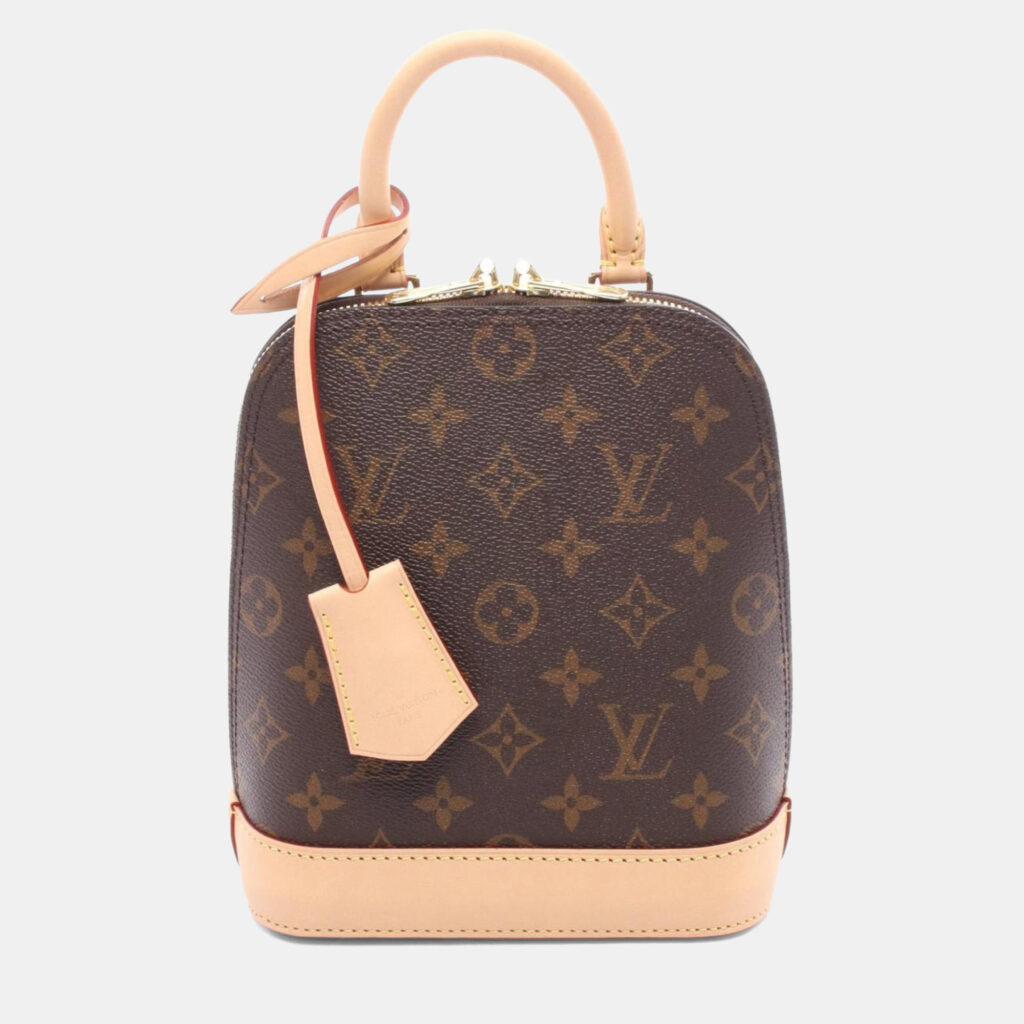 Louis Vuitton Alma Backpack Coated Canvas And Leather Monogram Brown Louis Vuitton Alma Backpack Coated Canvas And Leather Monogram Brown