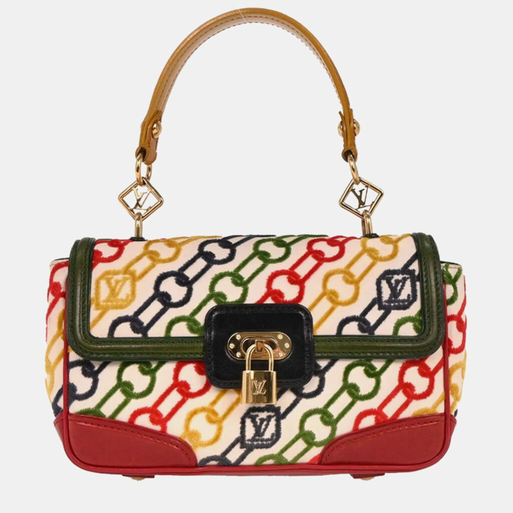 Louis Vuitton Monogram Velvet Chain Dolly Pochette Handbag Louis Vuitton Monogram Velvet Chain Dolly Pochette Handbag