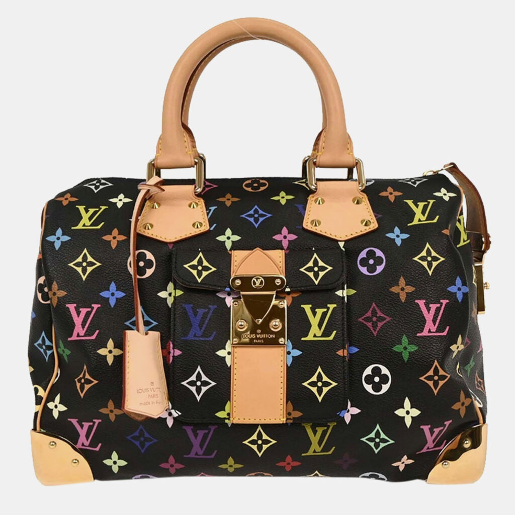 Louis Vuitton Black Monogram Multicolor Speedy 30 Handbag Louis Vuitton Black Monogram Multicolor Speedy 30 Handbag
