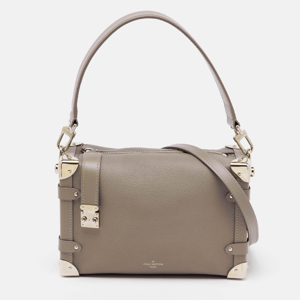 luxury-women-louis-vuitton-used-handbags-p1218767-012-1.jpg Louis Vuitton Taupe Grey Leather Side Trunk MM Bag