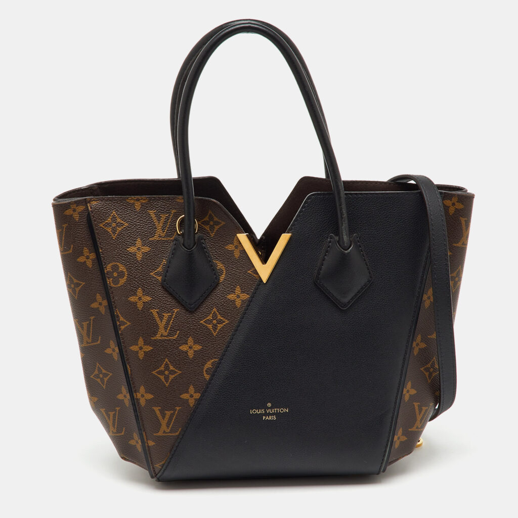 Louis Vuitton Black Monogram Canvas and Leather Kimono PM Bag Louis Vuitton Black Monogram Canvas and Leather Kimono PM Bag
