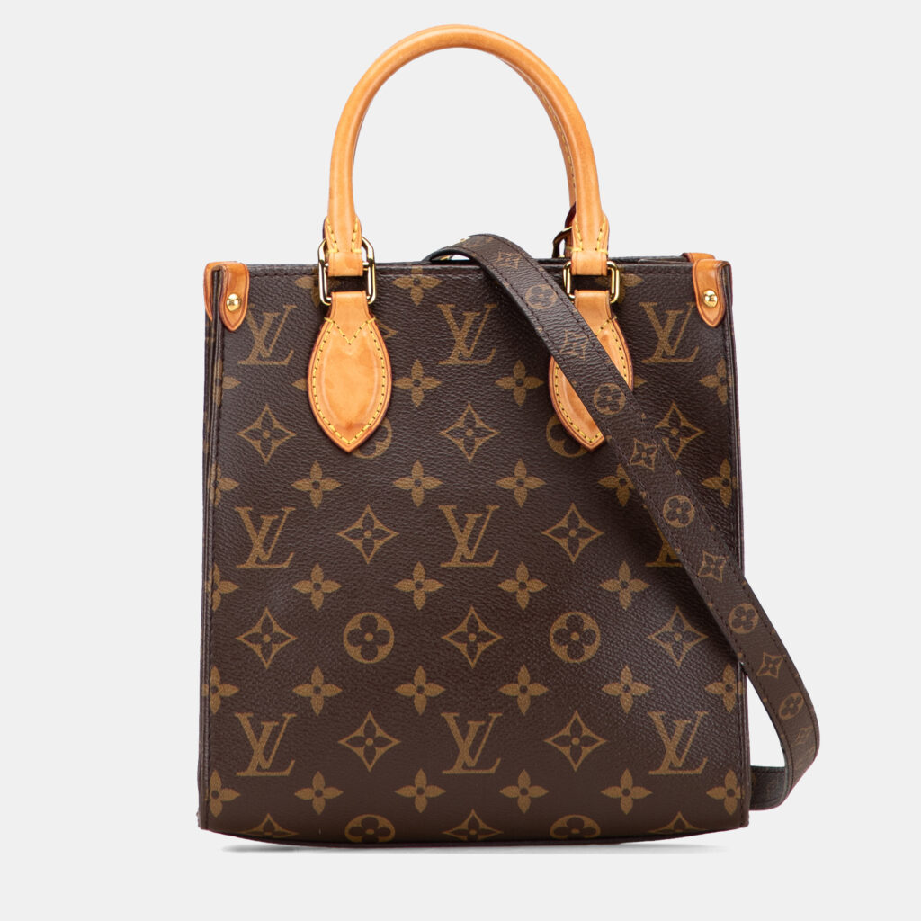 luxury-women-louis-vuitton-used-handbags-p1219492-002-1.jpg Louis Vuitton Brown Monogram Sac Plat BB