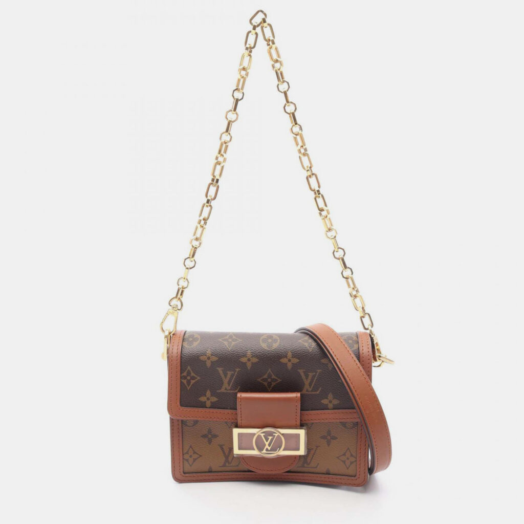 luxury-women-louis-vuitton-used-handbags-p1219884-007.jpg Louis Vuitton Brown Monogram Reverse Mini Dauphine
